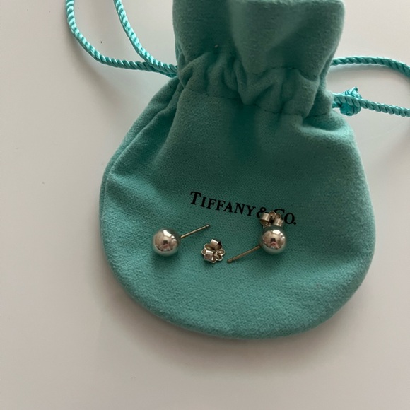 Tiffany & Co. Silver Earrings with Pouch - Picture 3 of 4
